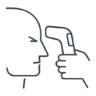 Virus, body, temperature, check, scan, thermometer, infrared Icon