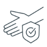 Virus, hand, schoon, gezond, bescherming, veilig Pictogram