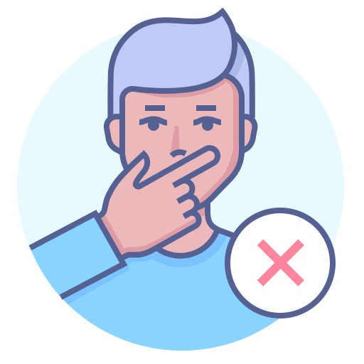 knop, voorkomen, aan te raken, gezicht, stop, preventieve Pictogram
