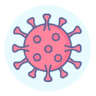 ícone Botão, coronavírus, vírus, pandemia, covid
