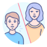 ícone Botão, social, o distanciamento, preventiva, medida, contacto