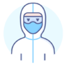 ícone Protecção, terno, desgaste, médico