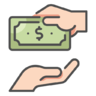 支付, 现金, 付款, 金钱, 美元, bill 图标