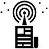 ícone Origem, notícias, comunicação, espalhar, boardcast