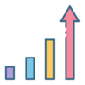 Growth, graph, analytics, charts, chart, bars Icon