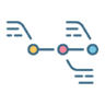 ícone Linha do tempo, o google analytics, gráfico, análise