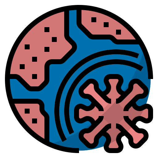 流行病, covid19, 冠状病毒, covid, 疾病, 发病率 图标