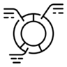 Pie, graph, data, chart, analysis, study Icon