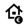 的房子, 值, 奖, 租金, 销售 图标