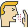 ícone Espirros, tosse, sniffling, chiado, doente, a gripe