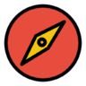 Compas, navigate, regular, travel Icon