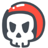 Helmet, skull, racer, emoji Icon