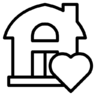爱情, 家, 的房子, 真的, 房地产 图标