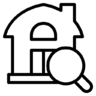 搜索, 家, 的房子, 真的, 房地产 图标