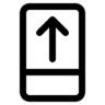 矢, サイン, 最, down, 裏, 左 アイコン