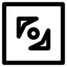 矢, サイン, 最, down, 裏, 左 アイコン