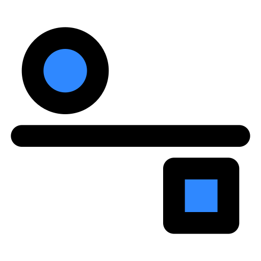 rectangular, circular, separation Icon