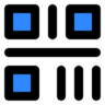 Two, dimensional, code Icon