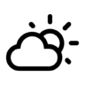 Weer, dag, bewolkt Pictogram