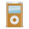 Icono Manzana, festival, ipod, naranja