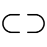 链接, 简单的, 水平, 打破, 薄 图标