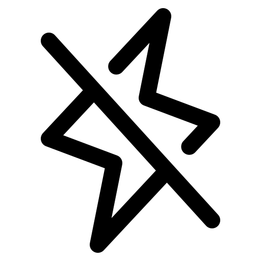 lightning, slash Icon