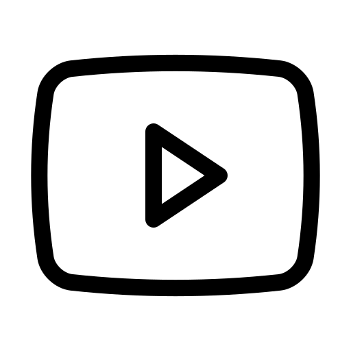 youtube上的, 标志 图标
