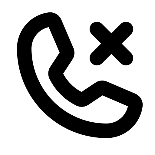 电话, x 图标