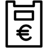 Euro, currency, money, business, finance, bank Icon