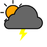 Thunder, day, cloud, thunderbolt, lightning, weather Icon