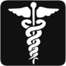 ícone Médicos, farmácia, símbolo, cobra