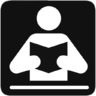 ícone Biblioteca, leitura