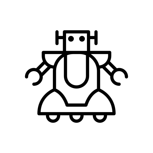 로봇, 인, 정보 아이콘