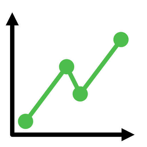 line, chart, dots Icon