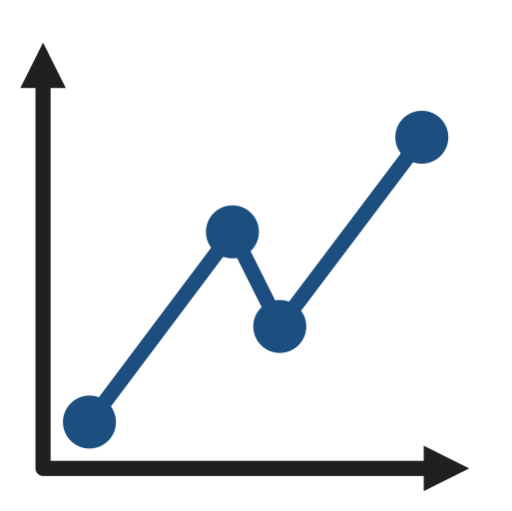 line, chart, dots Icon