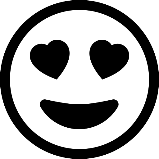 表情符号, 心脏, 眼睛 图标