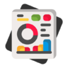 аналитика, анализ, данные, бизнес, графика, документ, отчет значок