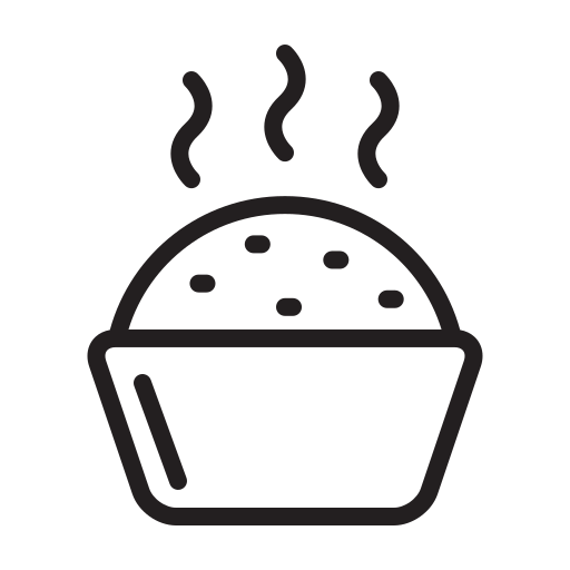 食品, 米, 卡路里的热量 图标