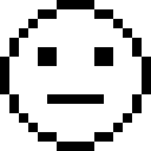中立的, 像素, 表情, 表情符号 图标