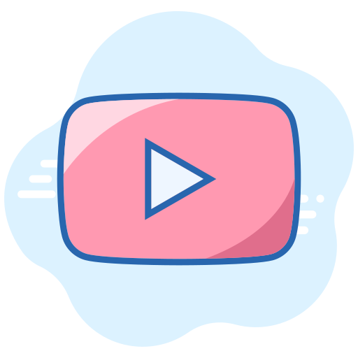 youtube上的, 视频, 多媒体, 玩, 标志 图标