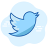 Twitter, 鸣叫, 鸟, 标志 图标