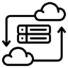 Cloud, database Pictogram