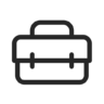 Zak, office, werk, koffer Pictogram