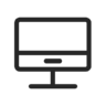 Monitor, computer, elektronische, desktop Pictogram
