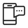 Phone, communication, bubble, smartphone Icon