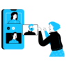 Communication, smartphone, video, call, telephone Icon