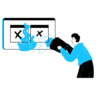 Error, website, webpage, browser, meltdown Icon