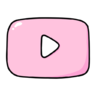 Youtube上的, 标志 图标