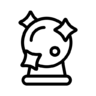 球, 晶, 财富, 万圣节, 魔术 图标