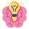 Creative, design, brain, light, lightbulb, idea, brainstorm Icon